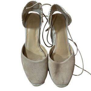 Elegant Tan Espadrille Wedges